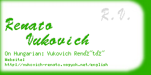 renato vukovich business card